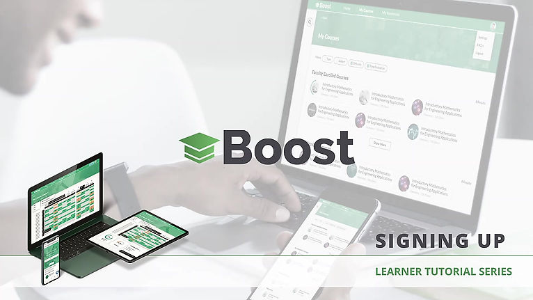 Boost Learner Tutorial | Signing Up